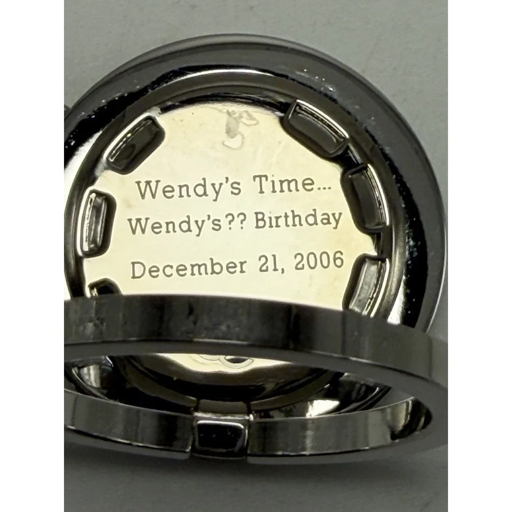 Links Of London New Battery Travel Alarm Mini Desk Clock‎ 40MM Black Dial